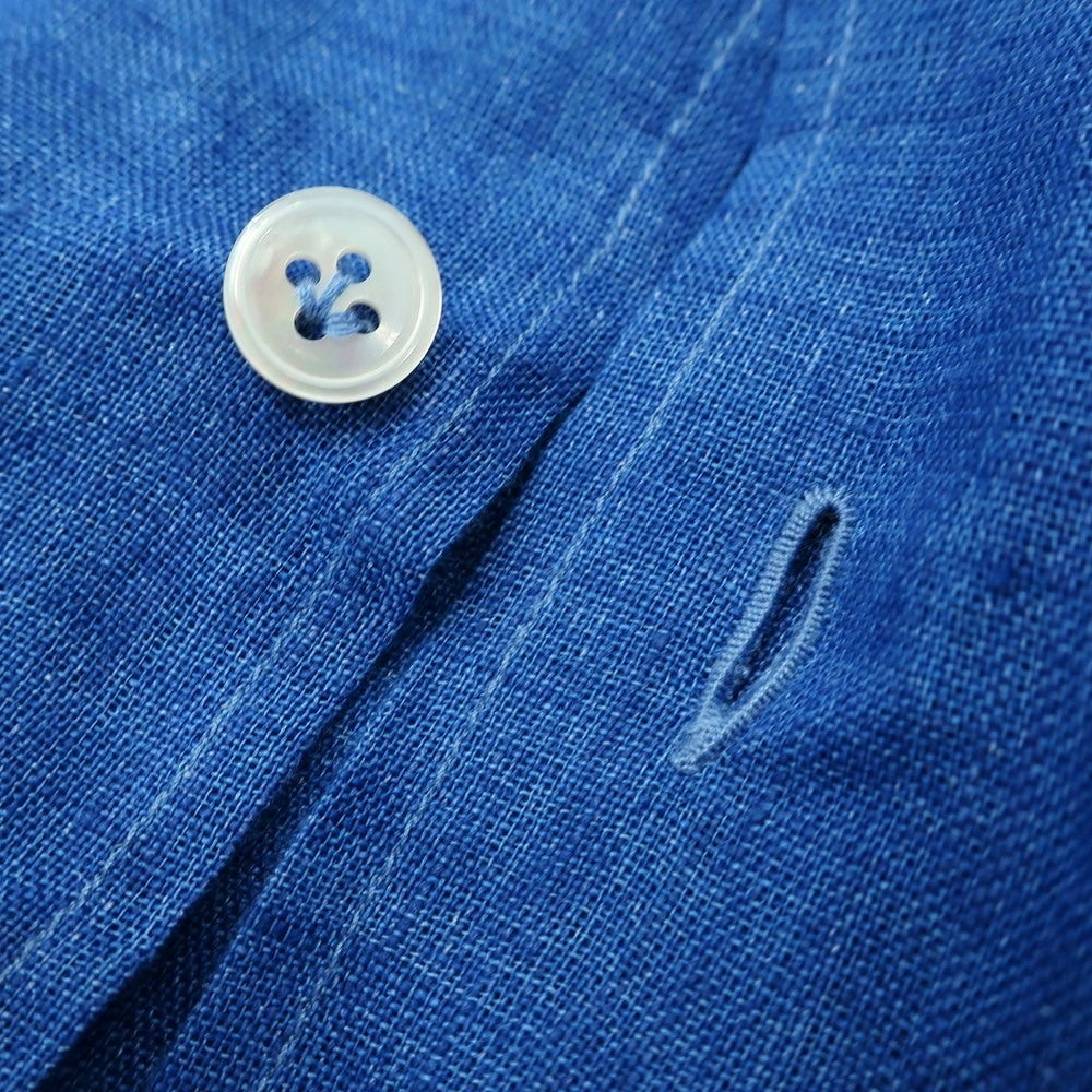 【中古】ラルディーニ LARDINI リネン オープンカラー 半袖シャツ ブルー【 L 】【 状態ランクB 】【 メンズ 】
