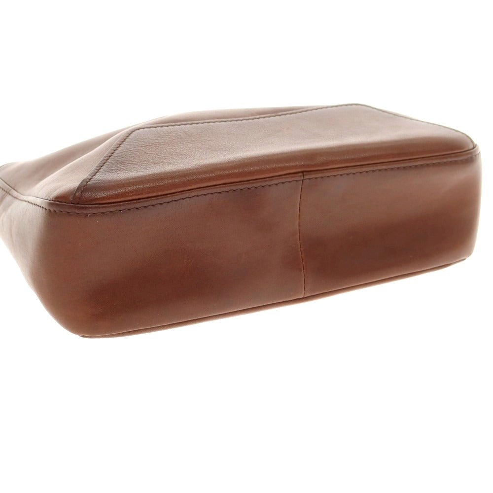 【中古】バルゾ BALZO レザー ショルダーバッグ ブラウン【 状態ランクB 】【 メンズ 】