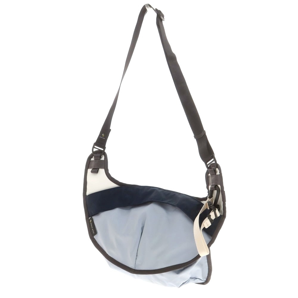 【中古】マスターピース MASTER PIECE ナイロン ショルダーバッグ アイスブルーxネイビー【 状態ランクC 】【 メンズ 】