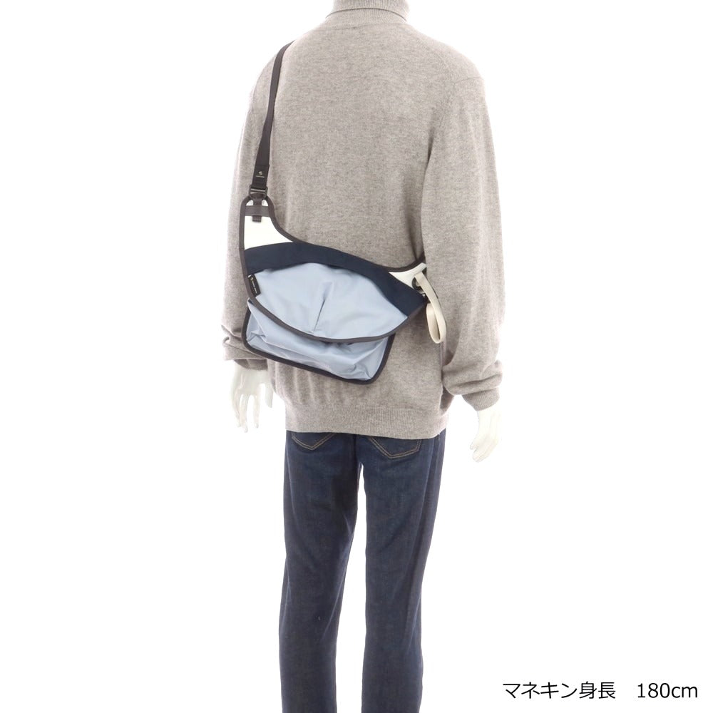 【中古】マスターピース MASTER PIECE ナイロン ショルダーバッグ アイスブルーxネイビー【 状態ランクC 】【 メンズ 】