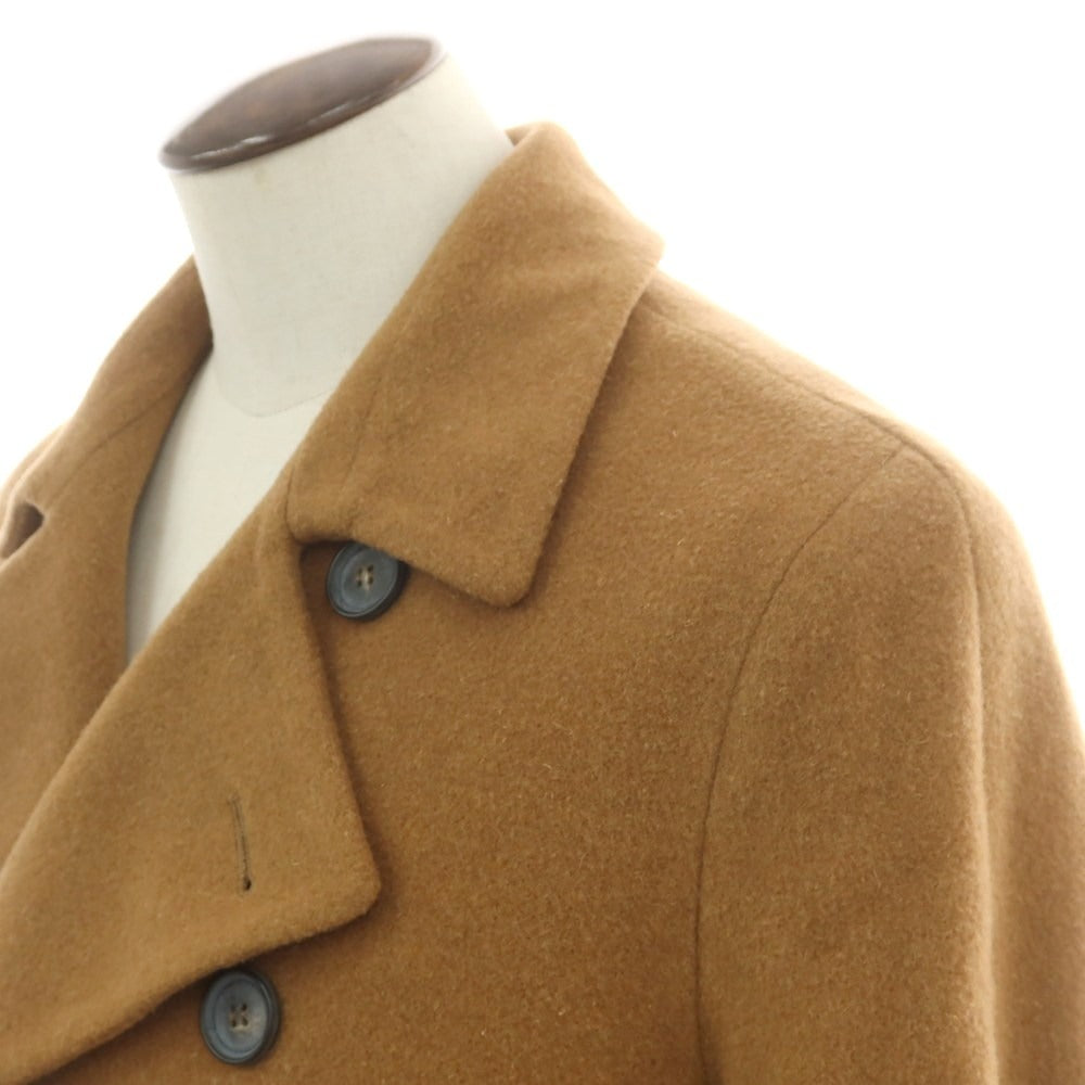 【中古】イーヴォ Hevo ウールポリエステル ダブルブレストコート キャメル【 54 】【 状態ランクB 】【 メンズ 】