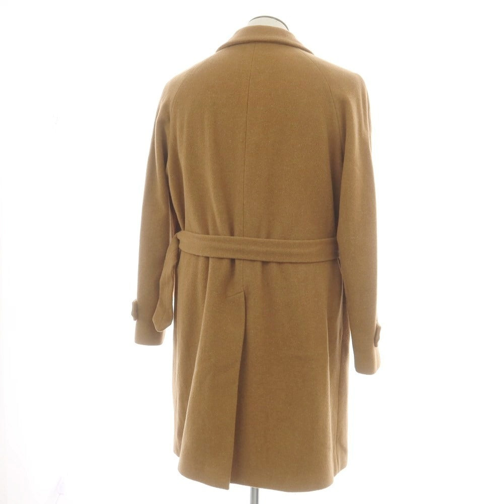 【中古】イーヴォ Hevo ウールポリエステル ダブルブレストコート キャメル【 54 】【 状態ランクB 】【 メンズ 】