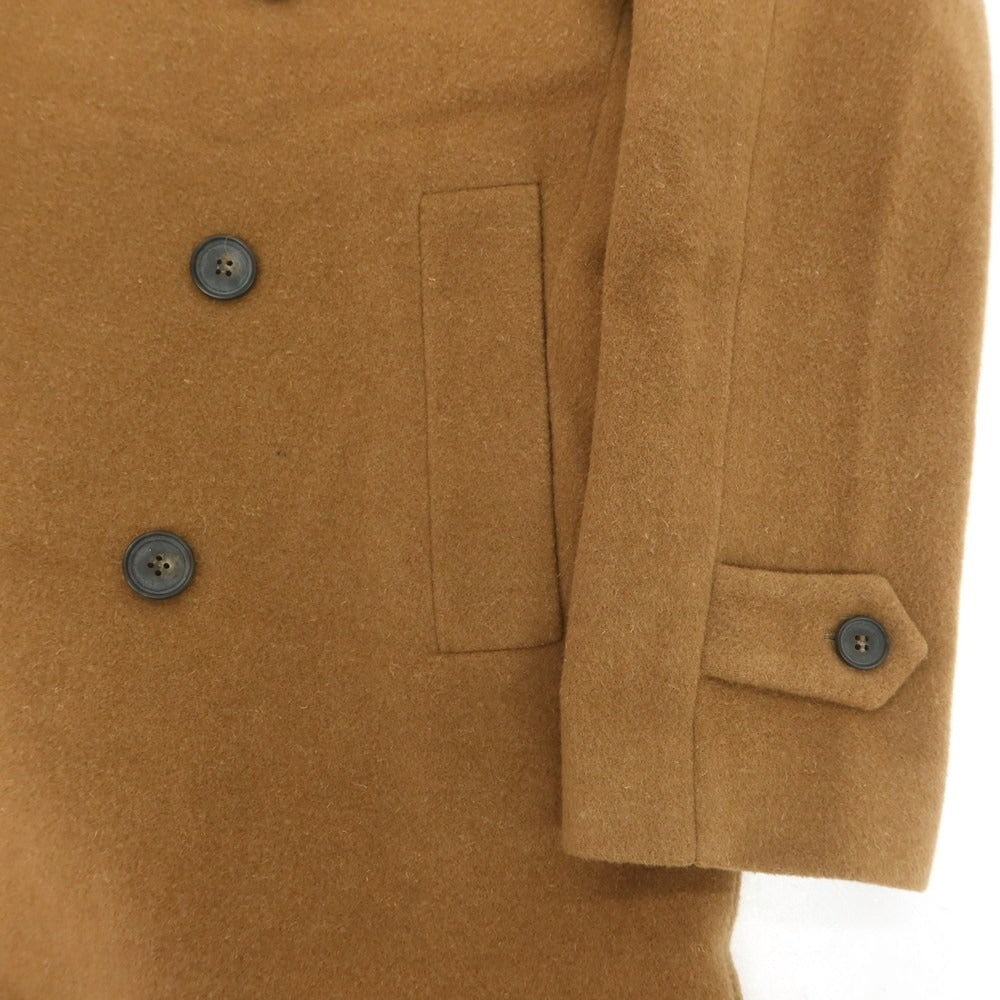 【中古】イーヴォ Hevo ウールポリエステル ダブルブレストコート キャメル【 54 】【 状態ランクB 】【 メンズ 】