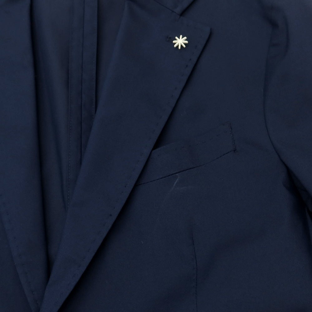 【中古】マニュエル リッツ MANUEL RITZ ストレッチコットンナイロン 2つボタンスーツ ネイビー系【 52 】【 状態ランクB 】【 メンズ 】
