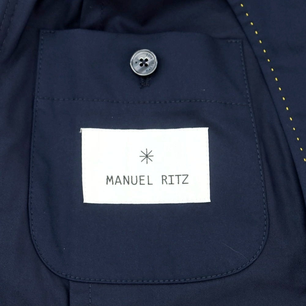 【中古】マニュエル リッツ MANUEL RITZ ストレッチコットンナイロン 2つボタンスーツ ネイビー系【 52 】【 状態ランクB 】【 メンズ 】
