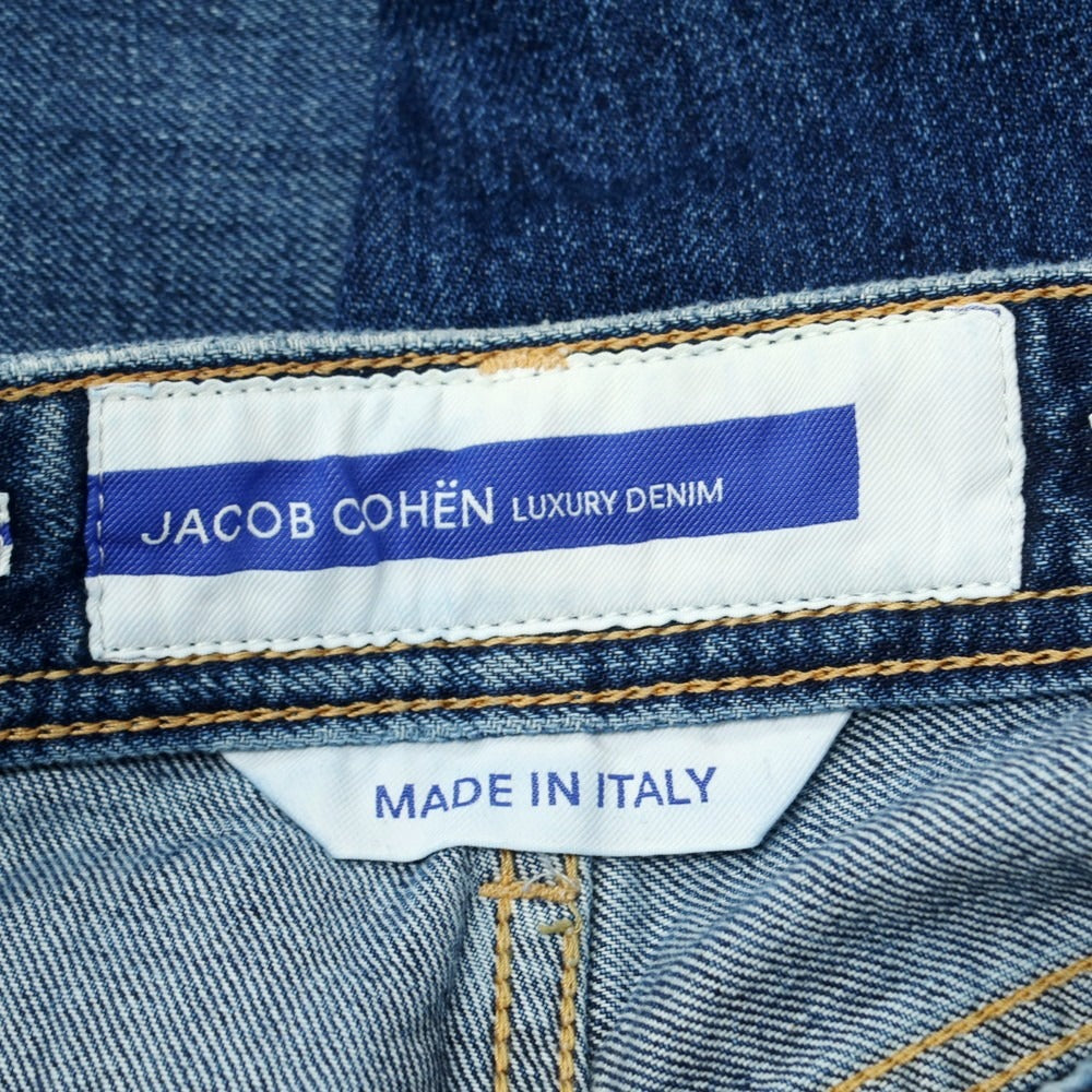 【新品】ヤコブコーエン JACOB COHEN EDUARD クラッシュ加工 コットン ジーンズ デニムパンツ ネイビー【 34 】【 状態ランクN 】【 メンズ 】