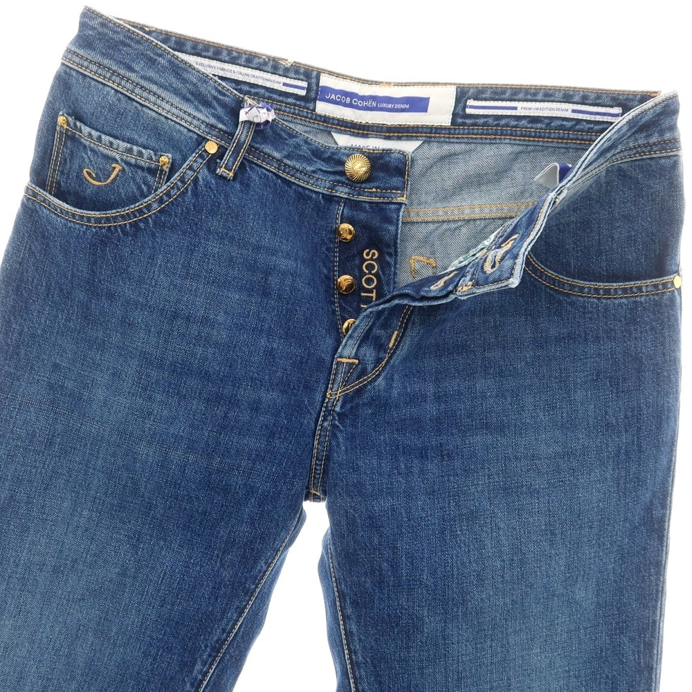 【新品】ヤコブコーエン JACOB COHEN SCOTT PREMIUM EDITION コットン ジーンズ デニムパンツ ブルー【 34 】【 状態ランクN 】【 メンズ 】