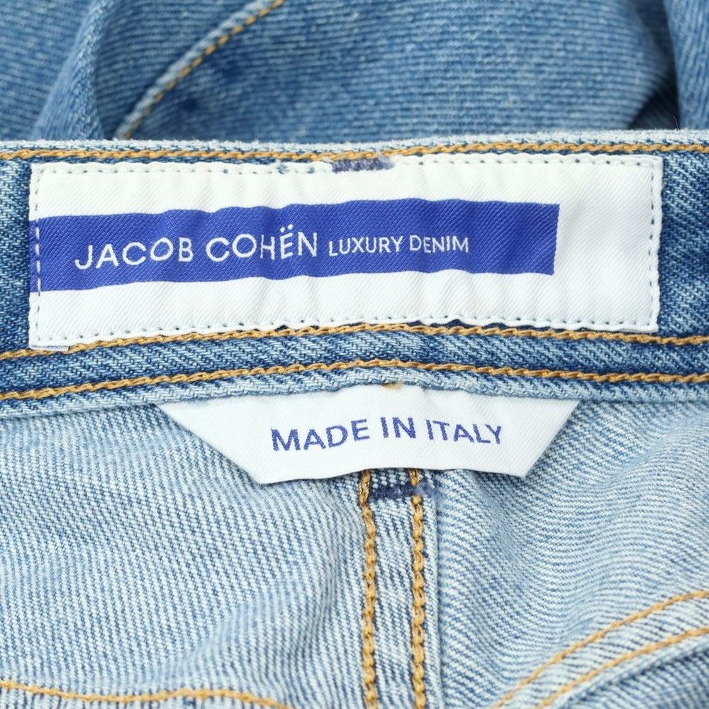 【新品アウトレット】ヤコブコーエン JACOB COHEN リペア加工 SCOTT コットン ジーンズ デニムパンツ ライトブルー【 34 】【 状態ランクN- 】【 メンズ 】