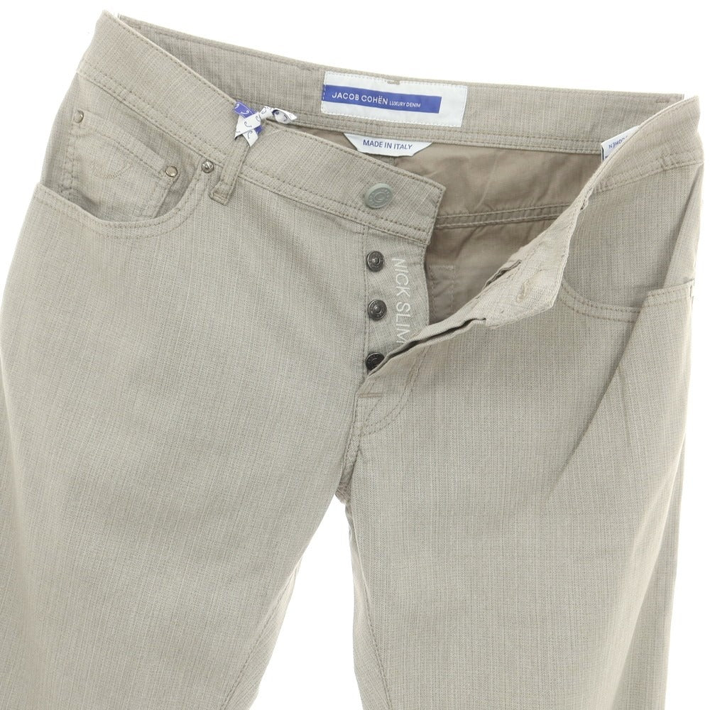 【新品】ヤコブコーエン JACOB COHEN NICK SLIM ストレッチ コットン 5ポケットパンツ グレー【 34 】【 状態ランクN 】【 メンズ 】