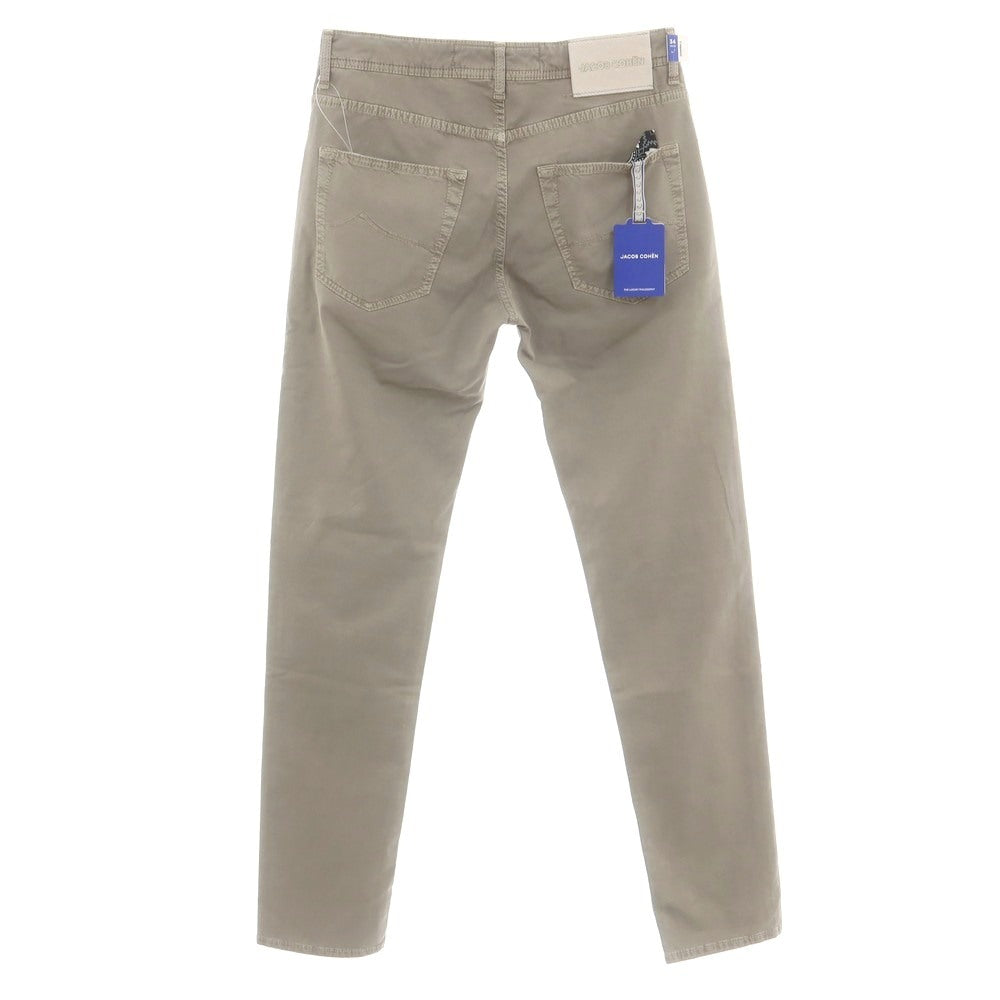 【新品】ヤコブコーエン JACOB COHEN BARNY ストレッチ コットンリヨセル 5ポケットパンツ グレージュ系【 34 】【 状態ランクN 】【 メンズ 】