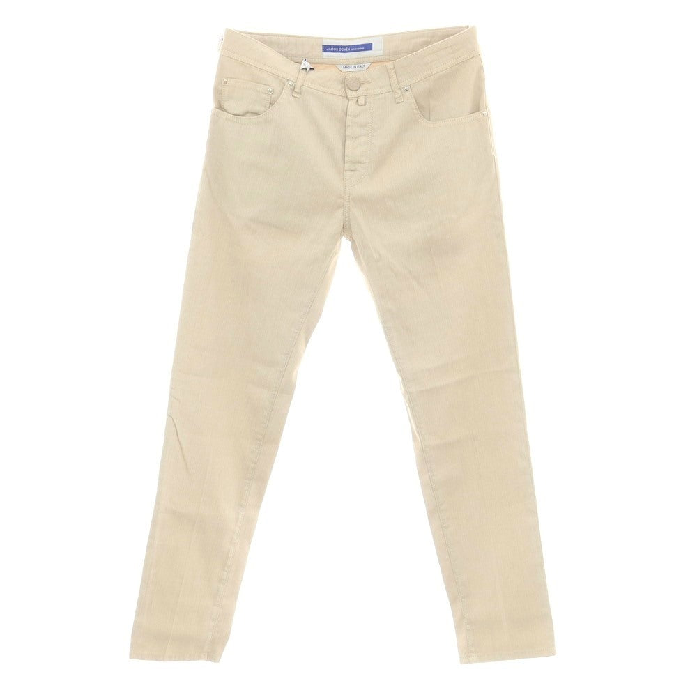 【新品】ヤコブコーエン JACOB COHEN SCOTT ストレッチ コットン 5ポケットパンツ ベージュ【 34 】【 状態ランクN 】【 メンズ 】