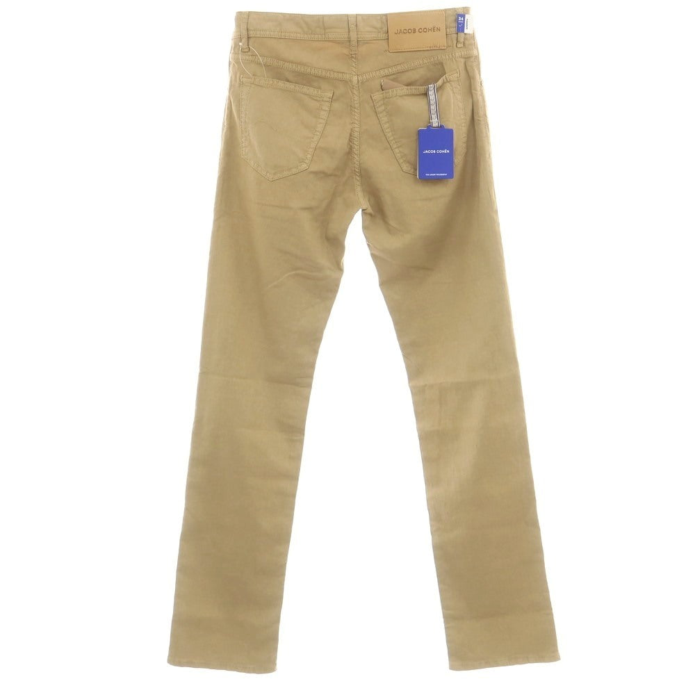 【新品】ヤコブコーエン JACOB COHEN EDUARD ストレッチ コットンリネン 5ポケットパンツ ベージュ系【 34 】【 状態ランクN 】【 メンズ 】