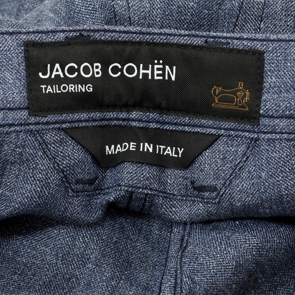 【新品アウトレット】ヤコブコーエン JACOB COHEN SCOTT PREMIUM EDITION リネン 5ポケットパンツ ネイビー【 34 】【 状態ランクN- 】【 メンズ 】