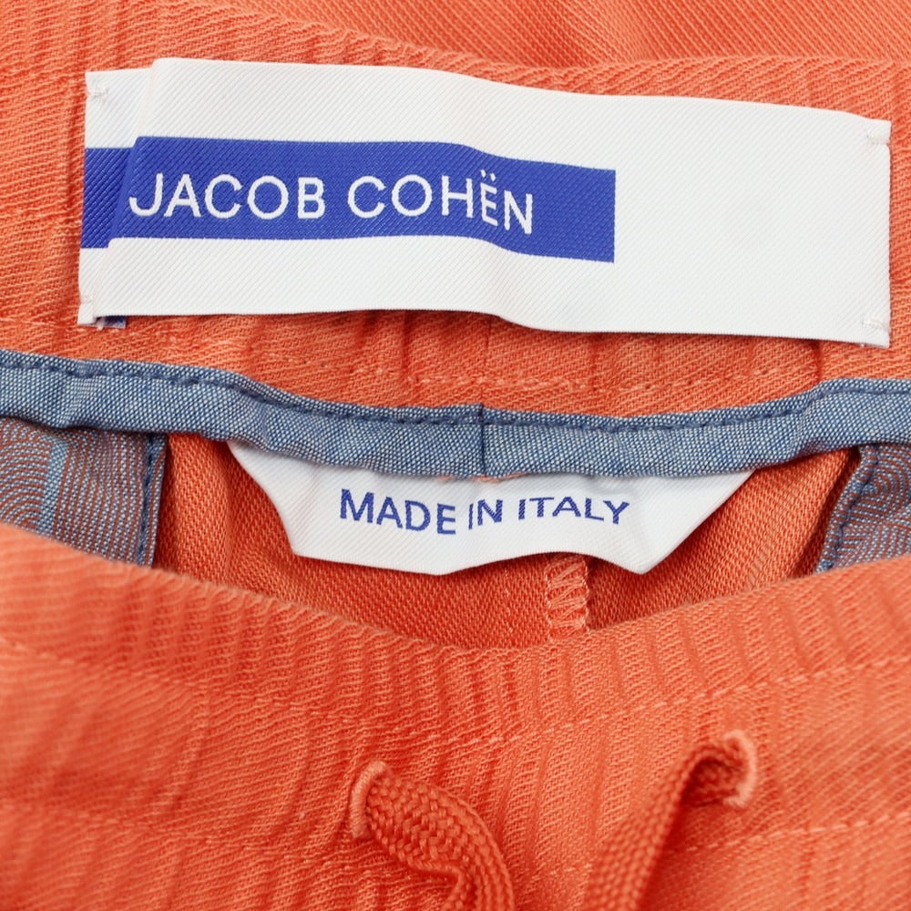 【新品】ヤコブコーエン JACOB COHEN DANIEL コットンリネン イージーパンツ オレンジ【 L 】【 状態ランクN 】【 メンズ 】
