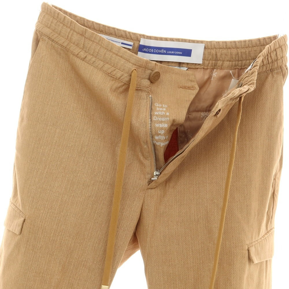 【新品】ヤコブコーエン JACOB COHEN STEVE ストレッチ コットン イージーカーゴパンツ ブラウンベージュ【 34 】【 状態ランクN 】【 メンズ 】