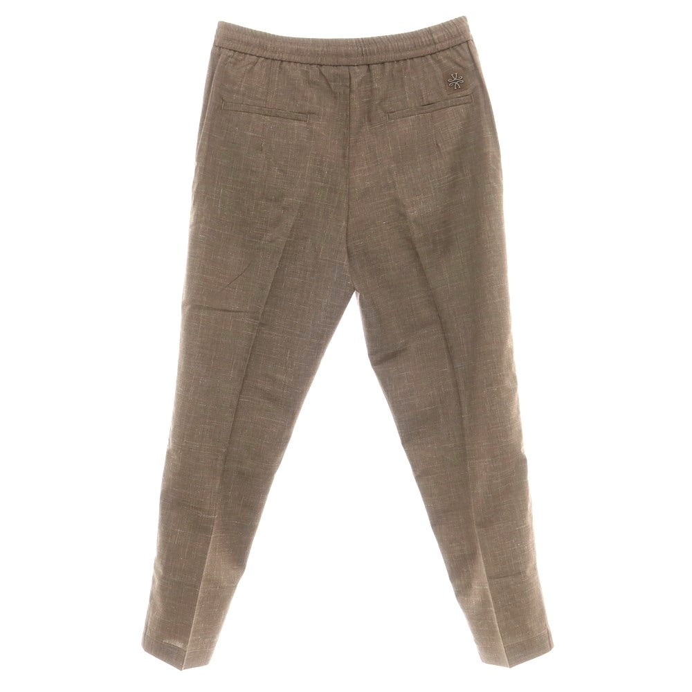 【新品】ヤコブコーエン JACOB COHEN DANIEL ウールシルクリネン イージーパンツ ブラウン【 L 】【 状態ランクN 】【 メンズ 】