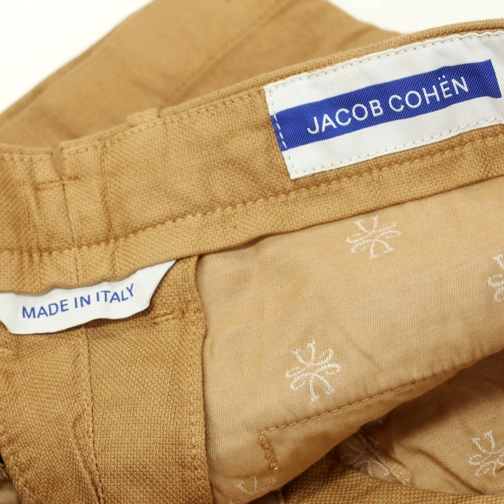 【新品】ヤコブコーエン JACOB COHEN BOBBY ストレッチ コットンリネン カジュアルスラックスパンツ ベージュ系【 34 】【 状態ランクN 】【 メンズ 】