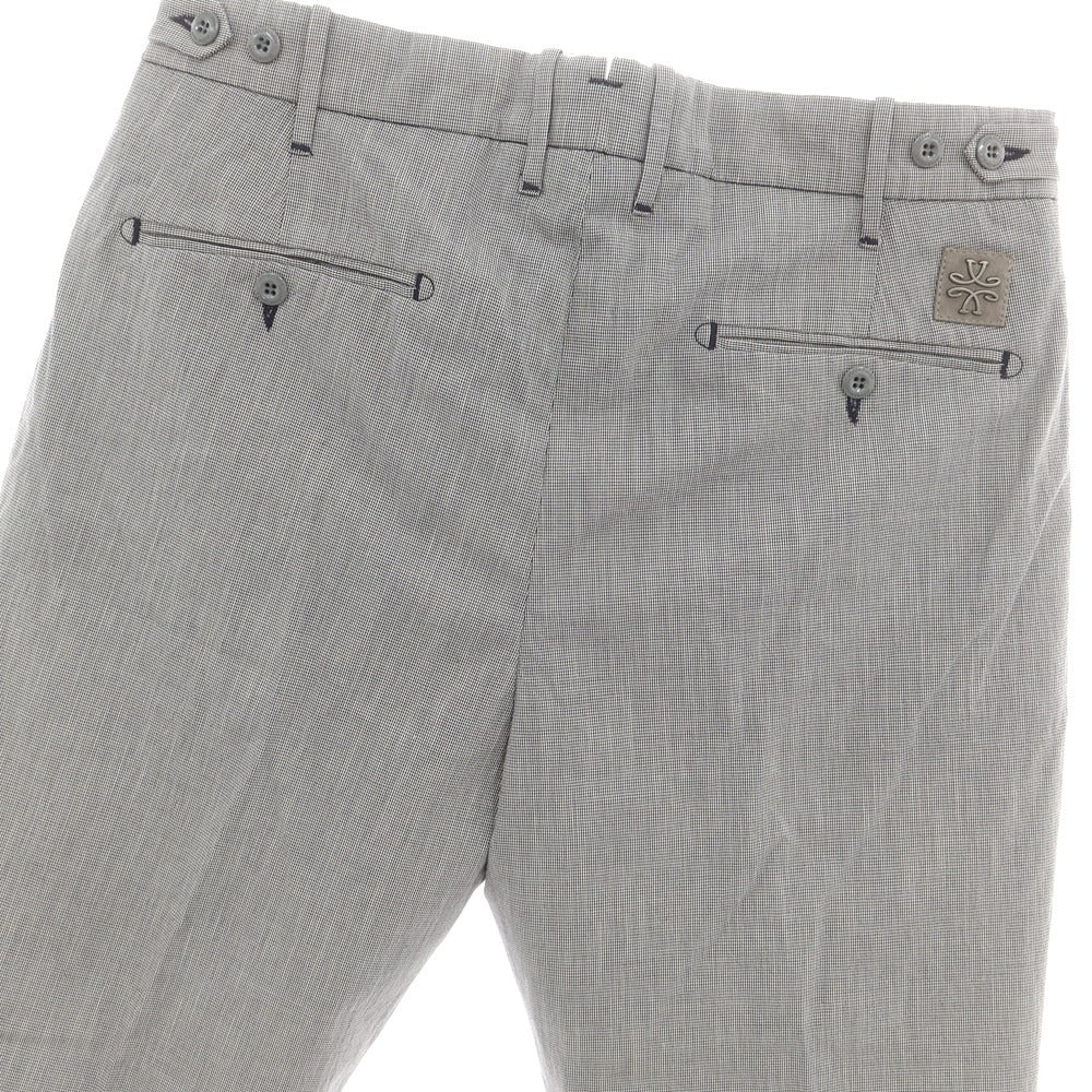 【新品】ヤコブコーエン JACOB COHEN HENRY ストレッチ コットンリヨセル ハウンドトゥース カジュアルスラックスパンツ ネイビーxホワイト【 34 】【 状態ランクN 】【 メンズ 】
