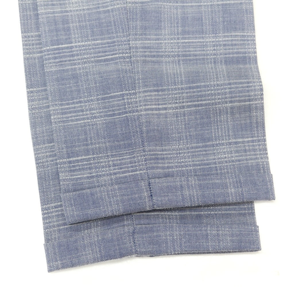 【新品】ヤコブコーエン JACOB COHEN HENRY ストレッチ ウールコットン チェック カジュアルスラックスパンツ ライトネイビーxホワイト【 34 】【 状態ランクN 】【 メンズ 】