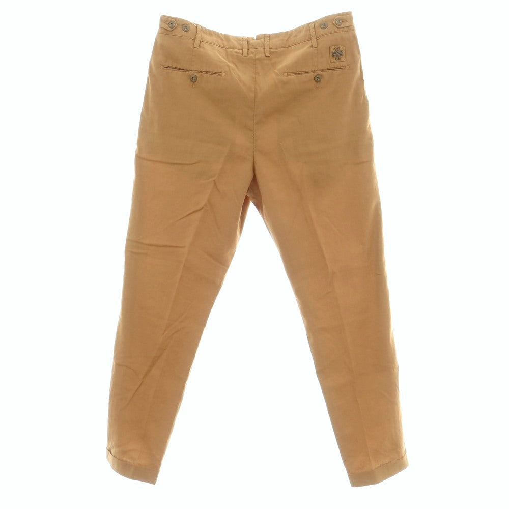 【新品アウトレット】ヤコブコーエン JACOB COHEN HENRY ストレッチ リネンコットン カジュアルスラックスパンツ キャメルブラウン系【 34 】【 状態ランクN- 】【 メンズ 】