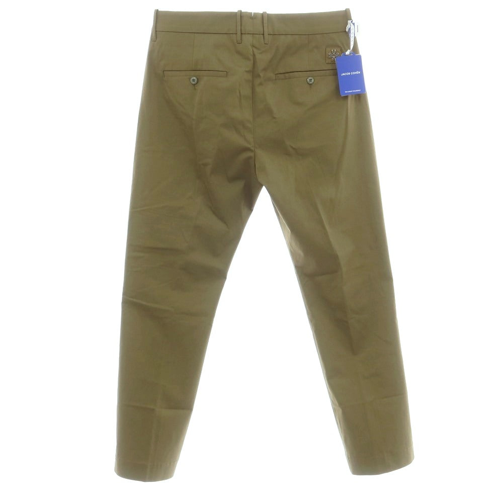 【新品】ヤコブコーエン JACOB COHEN ADAM ストレッチ コットン カジュアルスラックスパンツ オリーブ【 34 】【 状態ランクN 】【 メンズ 】