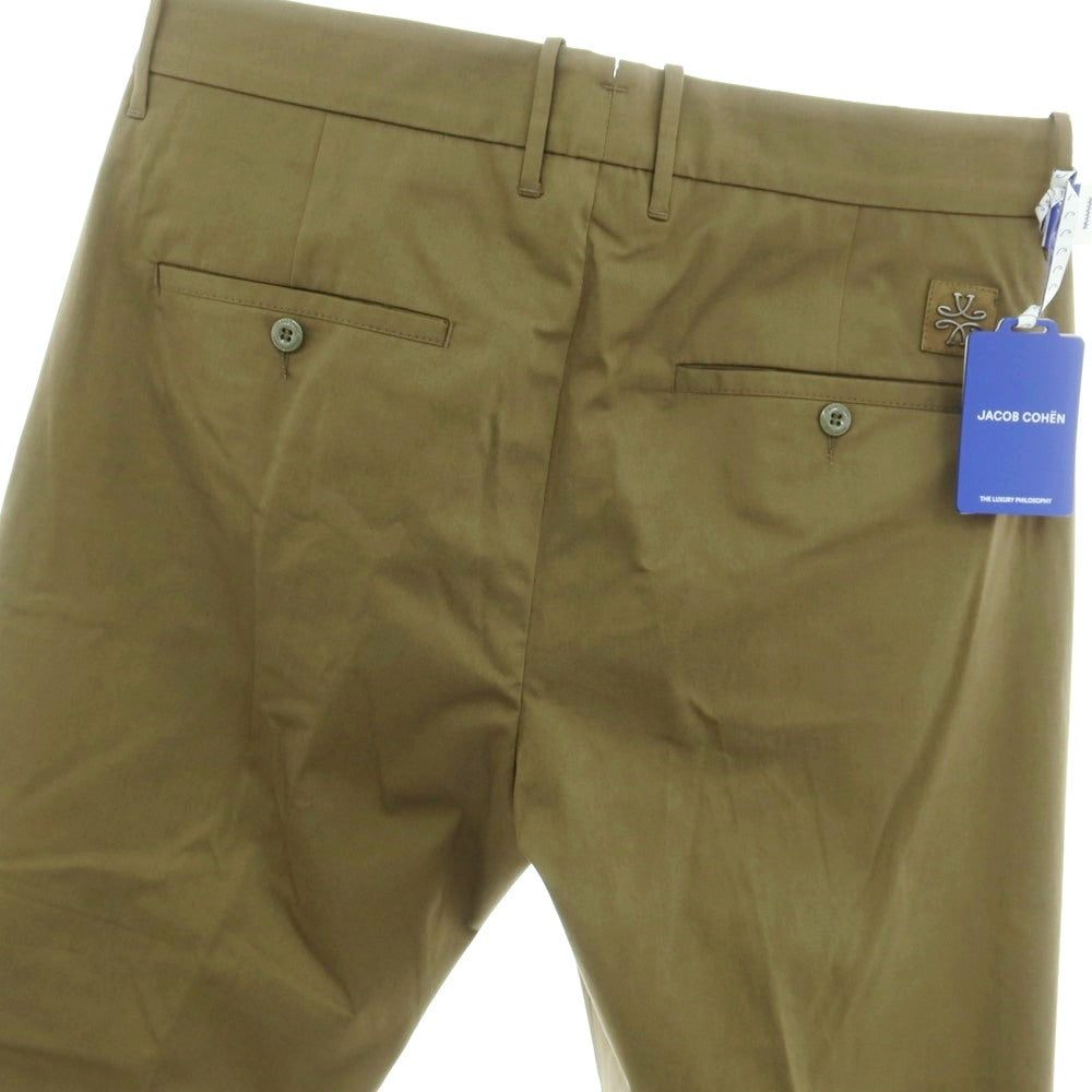 【新品】ヤコブコーエン JACOB COHEN ADAM ストレッチ コットン カジュアルスラックスパンツ オリーブ【 34 】【 状態ランクN 】【 メンズ 】