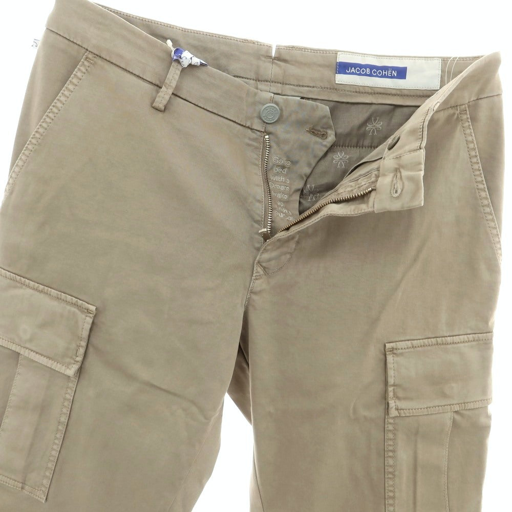 【新品】ヤコブコーエン JACOB COHEN RYAN ストレッチ コットン カーゴパンツ グレージュ系【 34 】【 状態ランクN 】【 メンズ 】