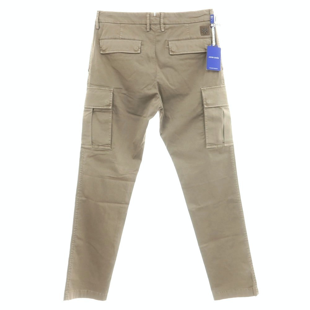 【新品】ヤコブコーエン JACOB COHEN RYAN ストレッチ コットン カーゴパンツ グレージュ系【 34 】【 状態ランクN 】【 メンズ 】