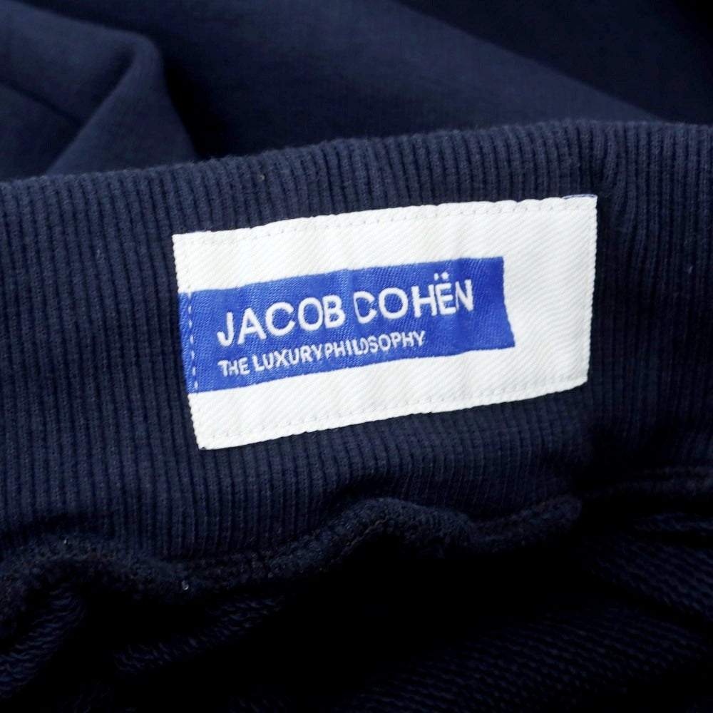 【新品】ヤコブコーエン JACOB COHEN コットン スウェットパンツ ネイビー【 L 】【 状態ランクN 】【 メンズ 】