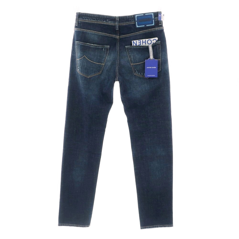 【新品】ヤコブコーエン JACOB COHEN BARNY ストレッチ コットン ジーンズ デニムパンツ ネイビー【 34 】【 状態ランクN 】【 メンズ 】