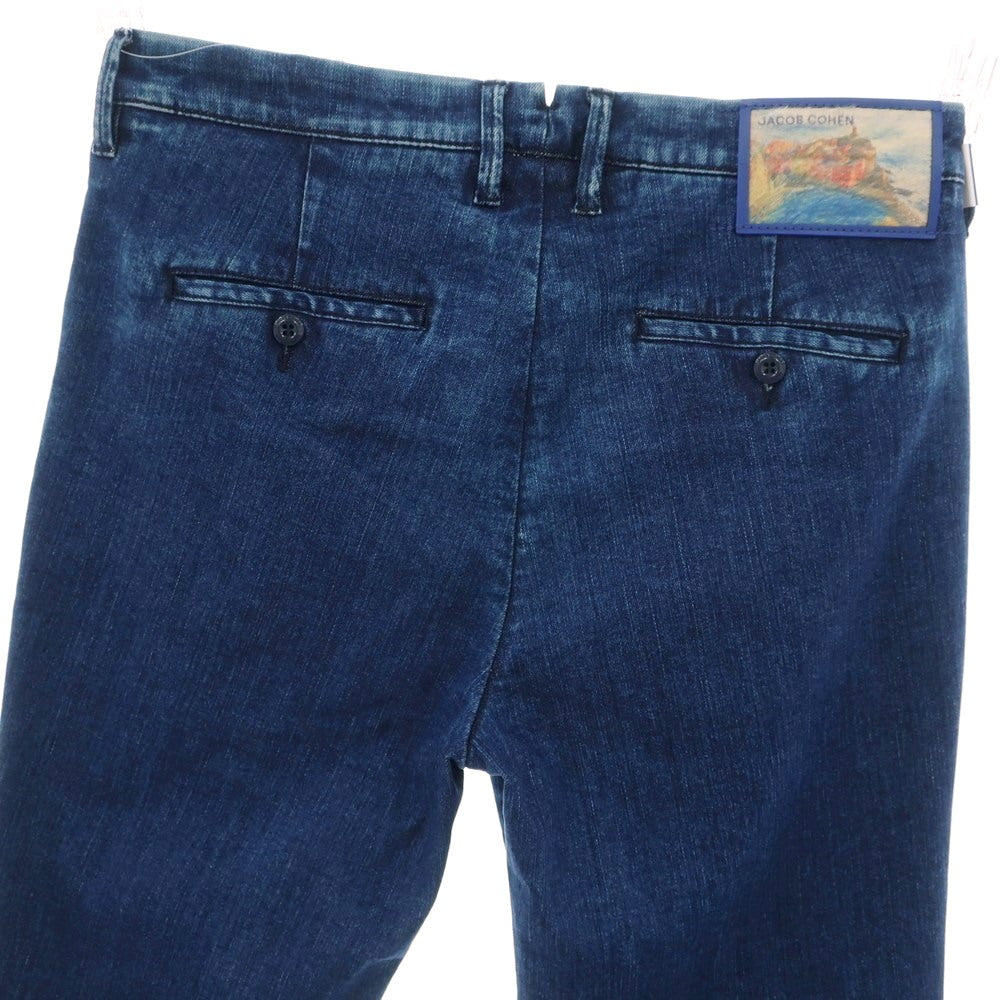 【新品】ヤコブコーエン JACOB COHEN BOBBY 2 ストレッチ コットンポリエステル ジーンズ デニムパンツ ネイビーブルー【 34 】【 状態ランクN 】【 メンズ 】