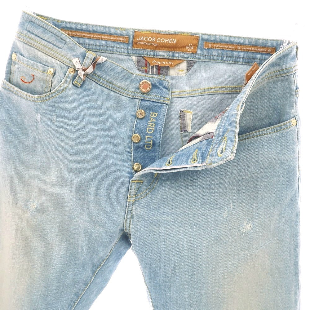 【新品アウトレット】ヤコブコーエン JACOB COHEN BARD LTD ストレッチ コットンポリエステル ジーンズ デニムパンツ ライトブルー【 34 】【 状態ランクN- 】【 メンズ 】