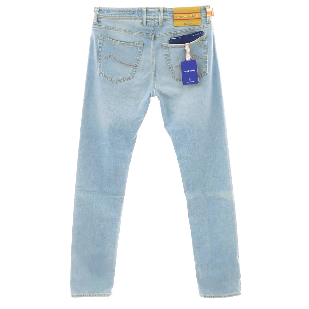 【新品アウトレット】ヤコブコーエン JACOB COHEN BARD LTD ストレッチ コットンポリエステル ジーンズ デニムパンツ ライトブルー【 34 】【 状態ランクN- 】【 メンズ 】