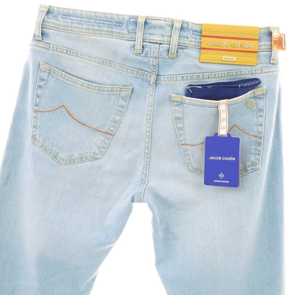 【新品アウトレット】ヤコブコーエン JACOB COHEN BARD LTD ストレッチ コットンポリエステル ジーンズ デニムパンツ ライトブルー【 34 】【 状態ランクN- 】【 メンズ 】
