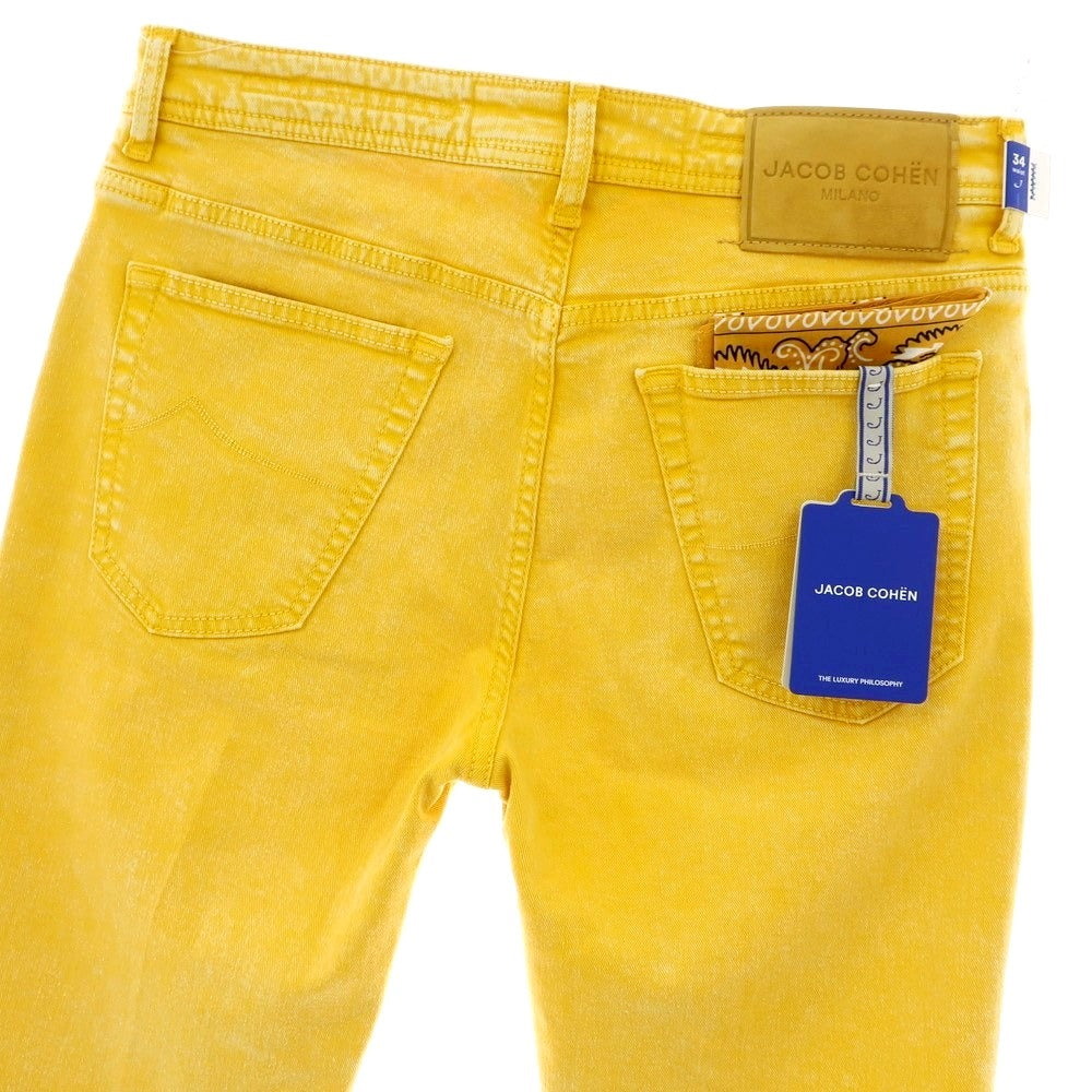 【新品】ヤコブコーエン JACOB COHEN SCOTT ストレッチ コットンポリエステル ジーンズ デニムパンツ イエロー【 34 】【 状態ランクN 】【 メンズ 】