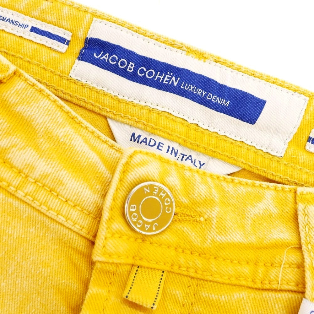 【新品】ヤコブコーエン JACOB COHEN SCOTT ストレッチ コットンポリエステル ジーンズ デニムパンツ イエロー【 34 】【 状態ランクN 】【 メンズ 】