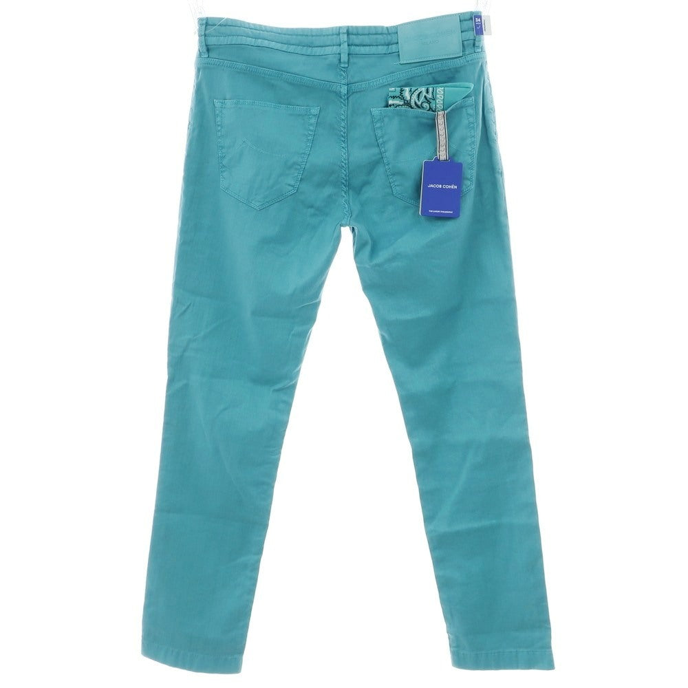 【新品】ヤコブコーエン JACOB COHEN PHARREL ACTIVE ストレッチ リネンコットン イージー 5ポケットパンツ ターコイズ系【 34 】【 状態ランクN 】【 メンズ 】