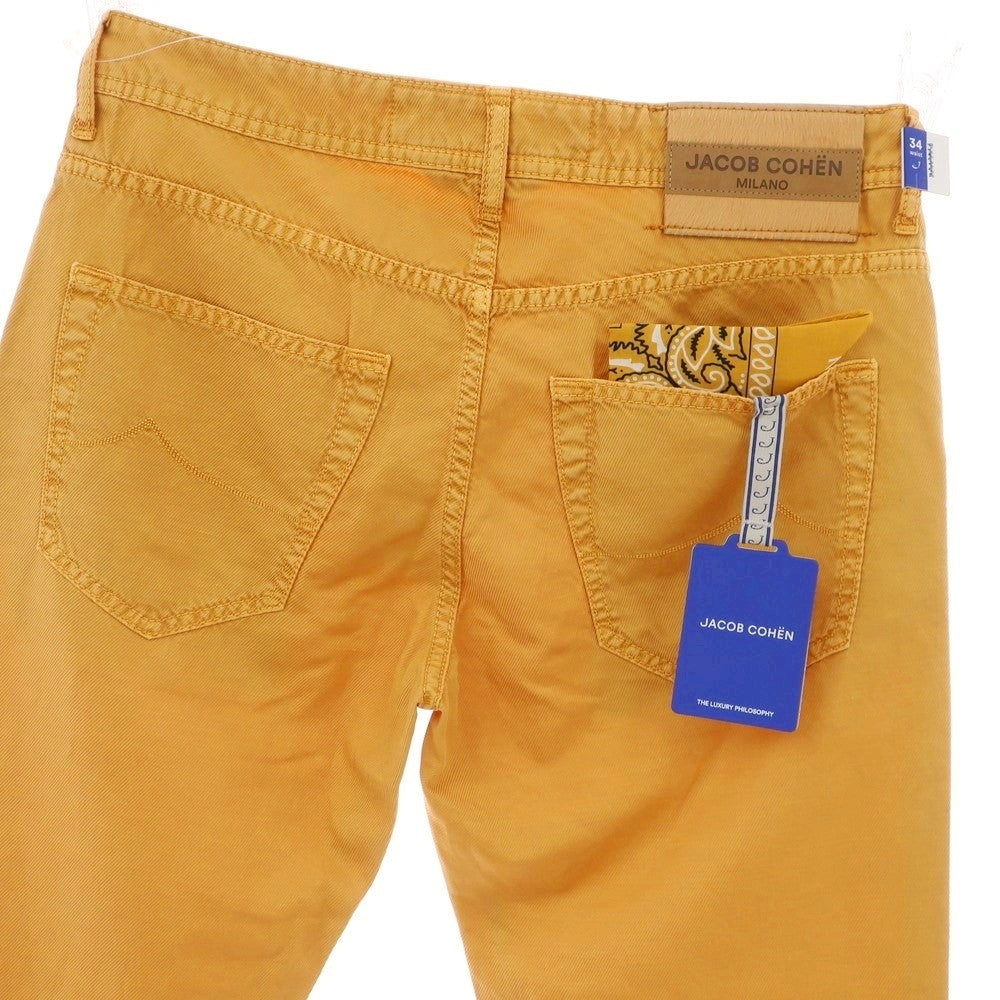 【新品】ヤコブコーエン JACOB COHEN LENNY ストレッチ コットンリネンリヨセル 5ポケットパンツ オレンジ系【 34 】【 状態ランクN 】【 メンズ 】
