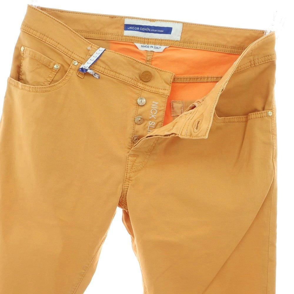 【SALE10%OFF/返品不可】【新品】ヤコブコーエン JACOB COHEN NICK SLIM ストレッチ コットンリヨセル 5ポケットパンツ オレンジ系【 34 】【 状態ランクN 】【 メンズ 】