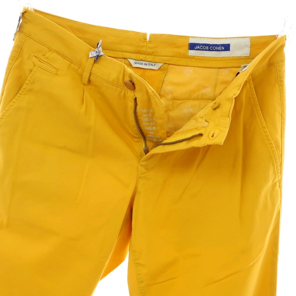 【SALE10%OFF/返品不可】【新品】ヤコブコーエン JACOB COHEN BOBBY 2 ストレッチ コットンリヨセル カジュアルスラックスパンツ イエロー【 34 】【 状態ランクN 】【 メンズ 】