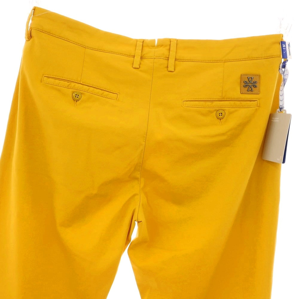 【SALE10%OFF/返品不可】【新品】ヤコブコーエン JACOB COHEN BOBBY 2 ストレッチ コットンリヨセル カジュアルスラックスパンツ イエロー【 34 】【 状態ランクN 】【 メンズ 】