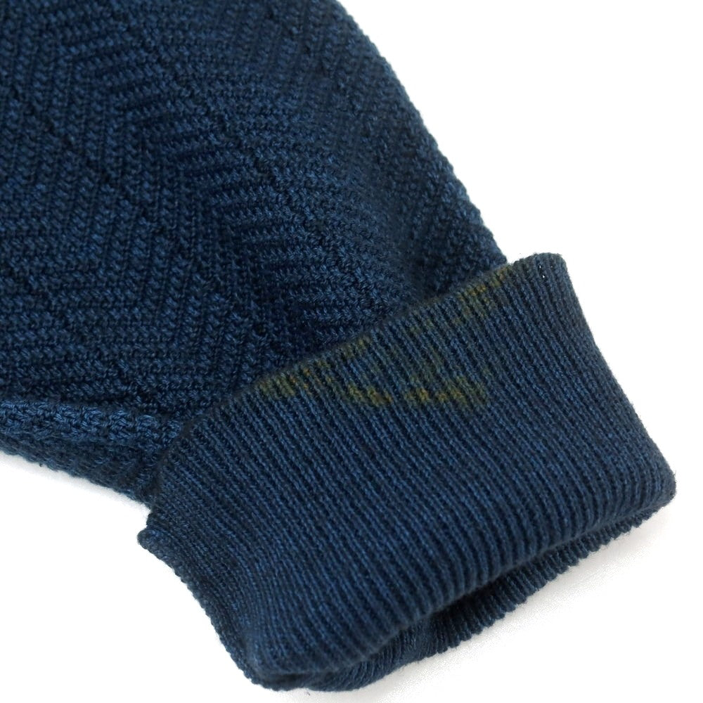【中古】ヤコブコーエン JACOB COHEN リネンコットン クルーネック プルオーバーニット ブルー系xネイビー【 L 】【 状態ランクB 】【 メンズ 】