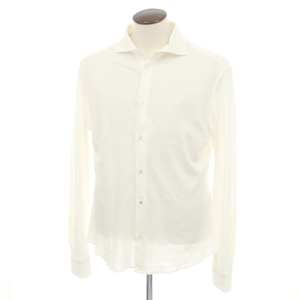 【SALE10%OFF/返品不可】【新品アウトレット】ヤコブコーエン JACOB COHEN リネンコットン カジュアルシャツ ホワイト【 L 】【 状態ランクN- 】【 メンズ 】