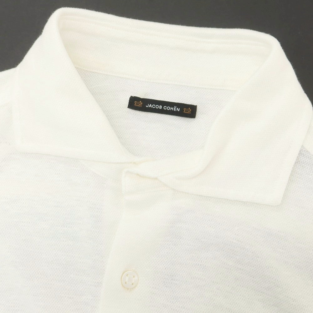 【SALE10%OFF/返品不可】【新品アウトレット】ヤコブコーエン JACOB COHEN リネンコットン カジュアルシャツ ホワイト【 L 】【 状態ランクN- 】【 メンズ 】