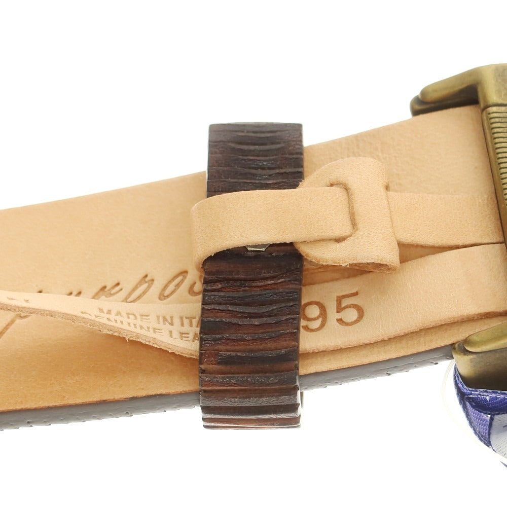 【新品】ヤコブコーエン JACOB COHEN カット加工 レザー ベルト ブラウン【 95 】【 状態ランクN 】【 メンズ 】