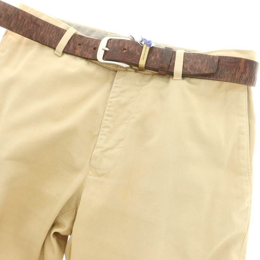 【新品】ヤコブコーエン JACOB COHEN カット加工 レザー ベルト ブラウン【 95 】【 状態ランクN 】【 メンズ 】