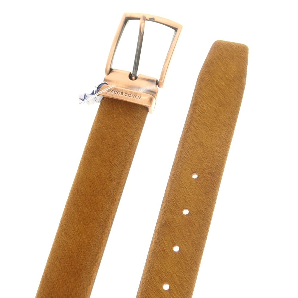 【新品】ヤコブコーエン JACOB COHEN ハラコレザー ベルト ライトブラウン【 95 】【 状態ランクN 】【 メンズ 】