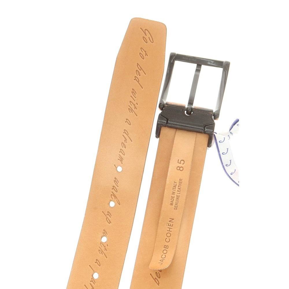 【新品】ヤコブコーエン JACOB COHEN ハラコレザー ベルト ライトブラウン【 85 】【 状態ランクN 】【 メンズ 】