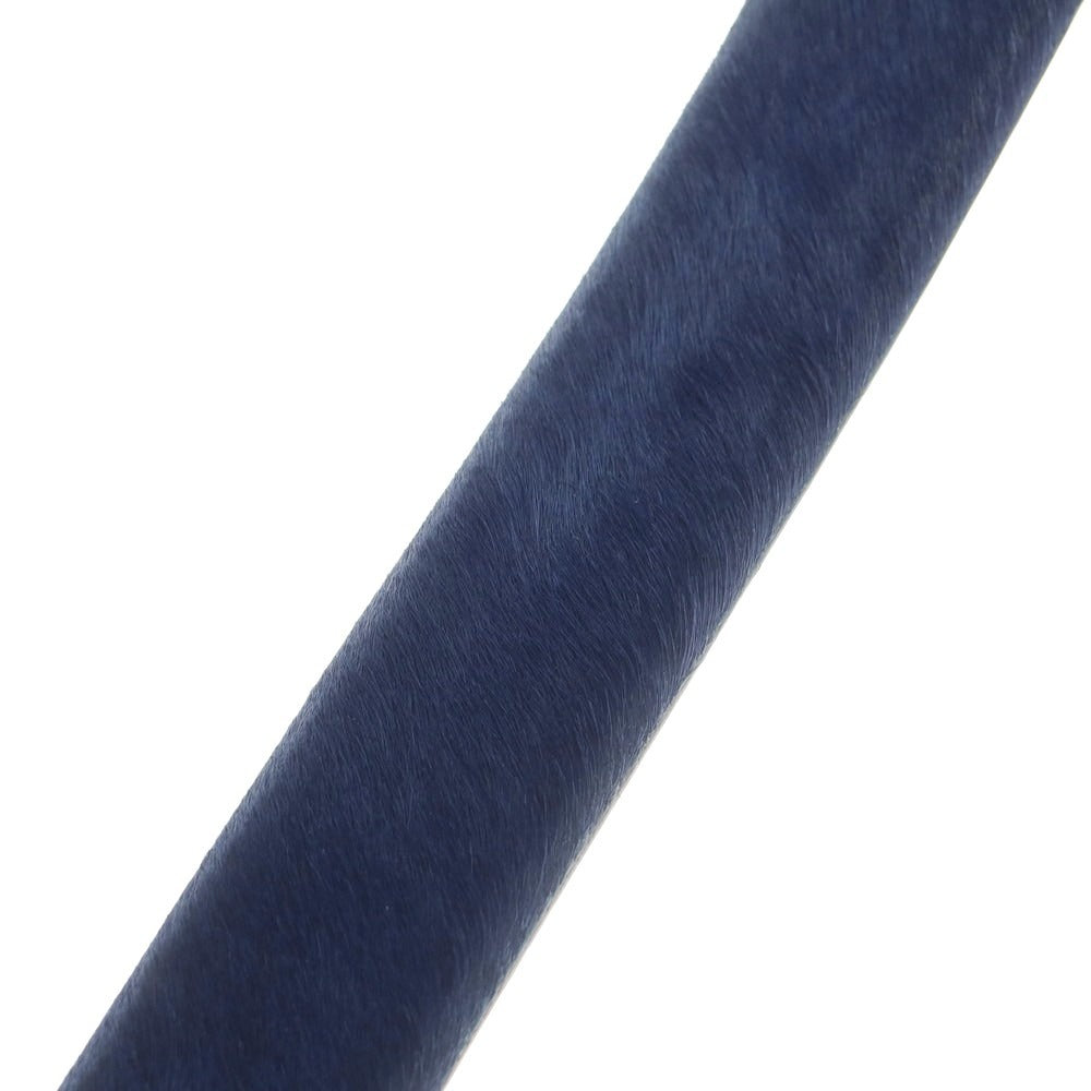 【新品】ヤコブコーエン JACOB COHEN ハラコレザー ベルト ネイビー【 85 】【 状態ランクN 】【 メンズ 】