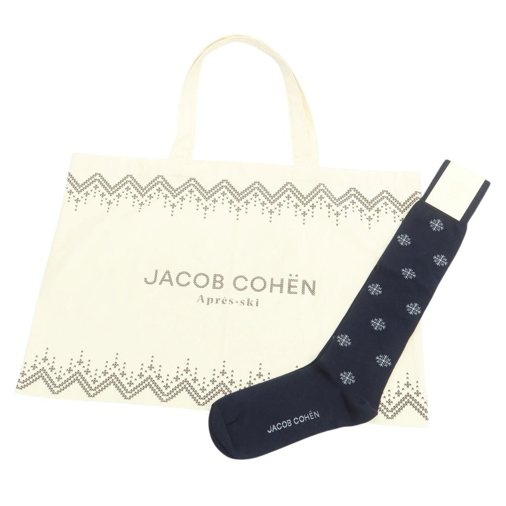 【新品】ヤコブコーエン JACOB COHEN コットンカシミヤシルク ソックス ネイビー トートバッグ付【 UN 】【 状態ランクN 】【 メンズ 】